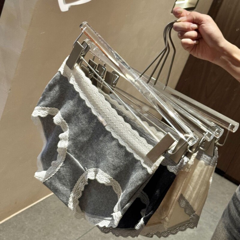 Spring and summer giant comfortable opening way ~ color yarn cotton extended crotch lace milk leather pants Korean minimalist briefs women