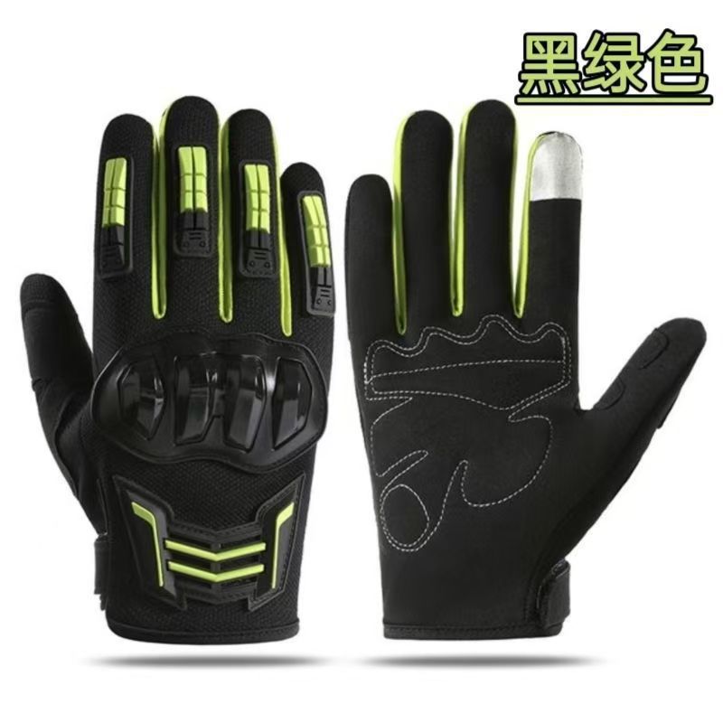 Motorcycle gloves for all seasons, protective, anti-fall, anti-slip, wear-resistant, touch-screen, outdoor sports, racing, motorcycle riding gloves