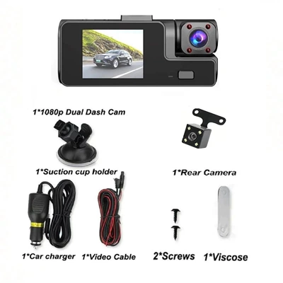 Reversing Image, Night Vision, Loop – Driving recorder - a22-wifi-in-front-of-the-car-inside-the-car-and-behind-the-car