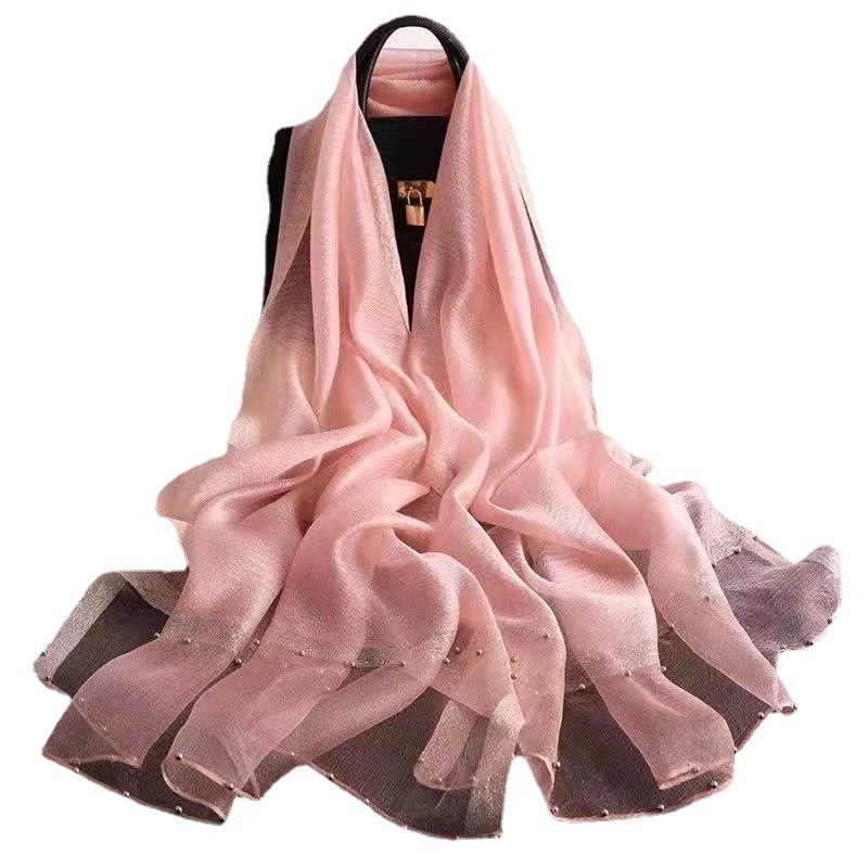 Summer beach thin cloak, lace scarf, gold and silver, sun protection