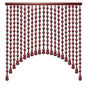 Peach Wood Gourd Bead Curtain Door Curtain No Punching Aisle Entrance Curtain Bathroom Partition Curtain Living Room Bedroom Feng Shui Hanging Curtain