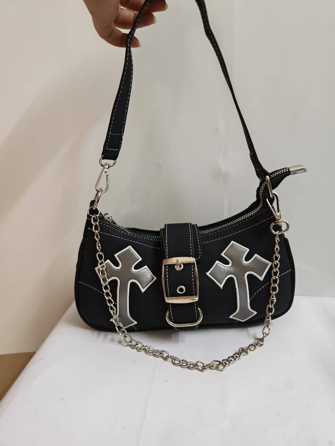 Diseño versátil de bolso de palo de hombro único bolso de mujer nuevo Y2K Sweet cool spicy Girl bolso de axila coreano nicho coreano image 6