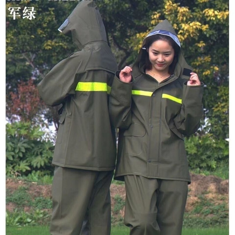 Raincoat and Rain Pants Set for Electric Vehicles, Waterproof Double-Layer Raincoat, Stormproof Full-Body Adult Delivery Rider Rain Poncho Two-Piece Raincoat and Rain Pants Set for Electric Vehicles, Waterproof Double-Layer Raincoat, Stormproof Full-Body Adult Delivery Rider Rain Poncho Two-Piece