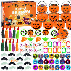 2025アマゾン新品ハロウィンパーティーギフト玩具セット巫婆桶カボチャ桶セット玩具