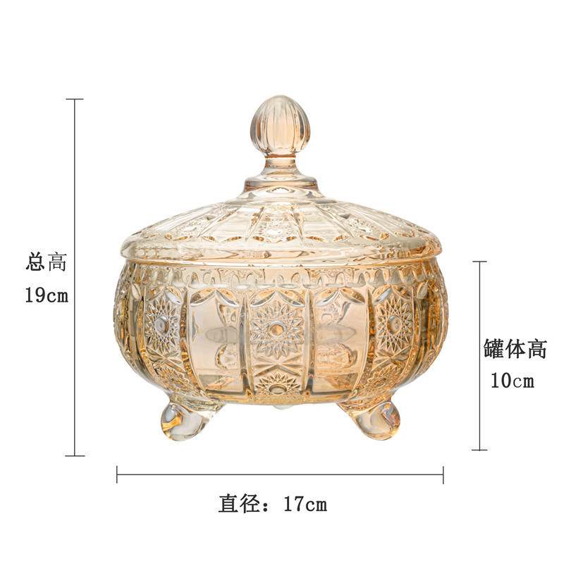 欧式玻璃罐香薰蜡烛罐糖果罐收纳摆件首饰品罐子消磁石水晶消磁碗|undefined