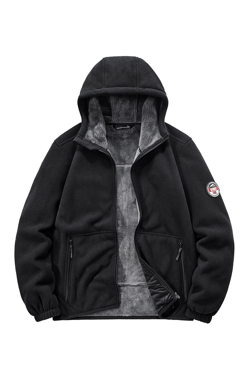 Giacca con cappuccio da uomo cappotto in cotone con pile_voghion.com