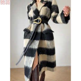 T8Y小众复古chic呢子大衣外套冬季新款时髦高级感法式显瘦中长大