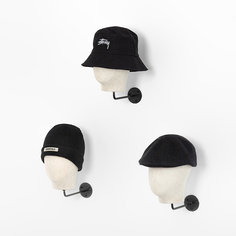 Soporte de exhibición de molde para cabeza de sombrero montado en la pared para colgar peluca femenina, molde para cabeza, soporte para sombrero, soporte para sombrero, soporte para cabeza, soporte para velo para la cabeza, soporte para colgar en la pared