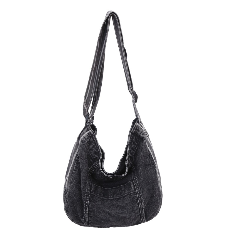 Bolso de mezclilla de gran capacidad para mujer 2024 primavera nuevo bolso de hombro simple y versátil para estudiantes
