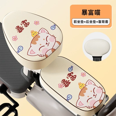 Electric car cushion, Taiping Can Be Customized with Patterns - rich-meow-front-seat-rear-seat-backrest-cover