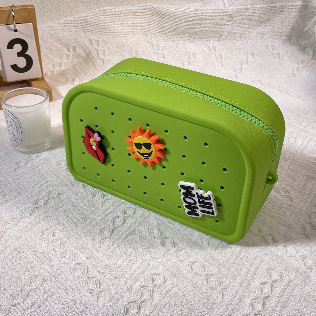 Nueva bolsa de silicona agujero portátil bolsa de silicona agujero adorable INS versión de agujero agujero bolsa de silicona DIY pieza bolsa de silicona