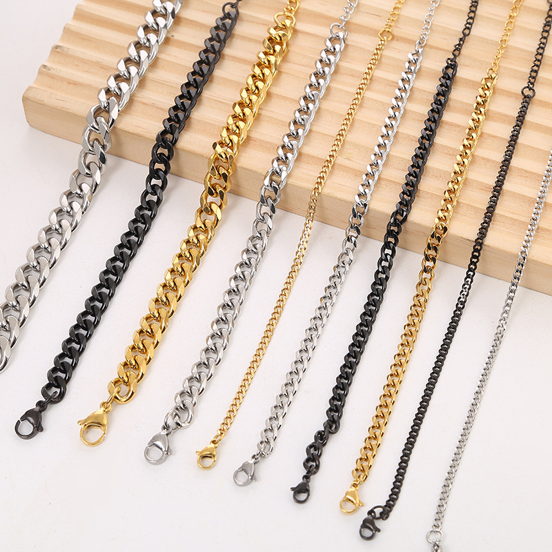 Punk Geometric Stainless Steel Plating Bracelets 1 Piece