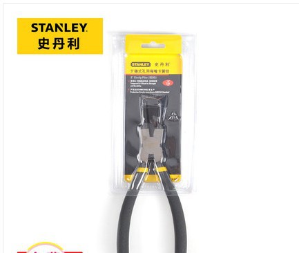 史丹利正品内卡德式孔用弯嘴卡簧钳挡圈钳84-446/447/448/449-23