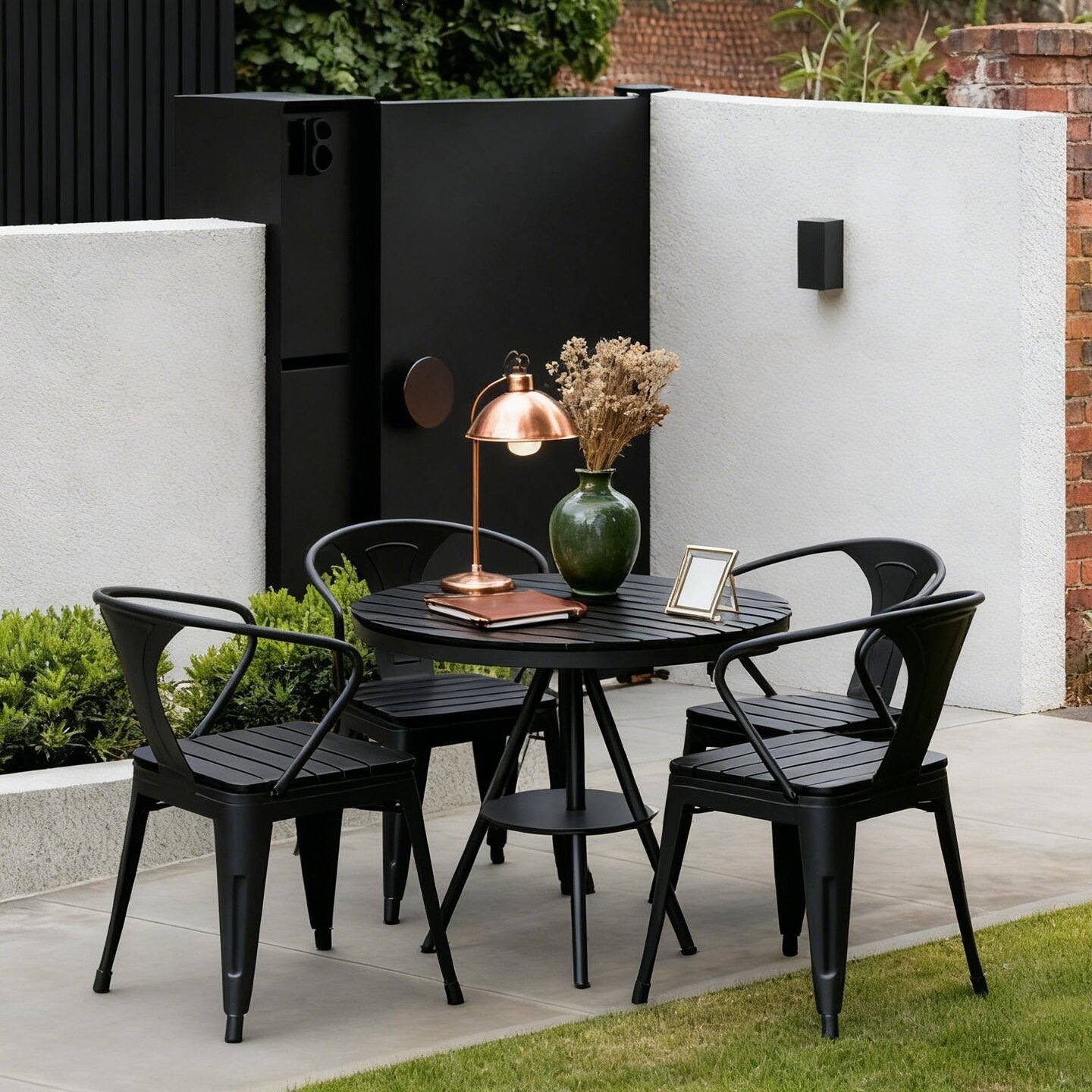 Outdoor table and chairs for terrace, courtyard, open-air small balcony, leisure tea table and chairs, popular set, waterproof and sun-proof
