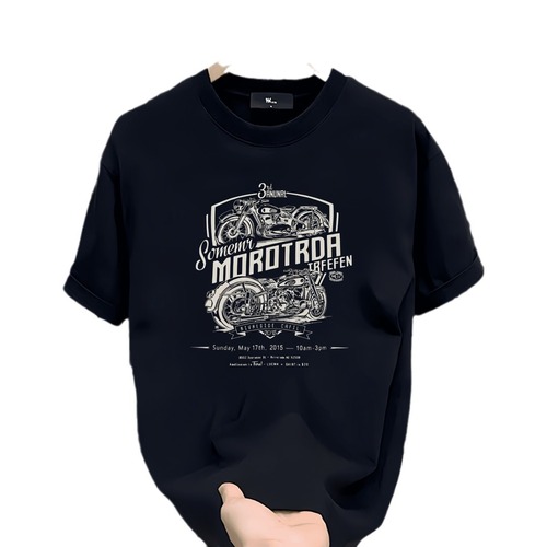 Men's Short Sleeve T-Shirt 2024 Summer New Arrival Men's Fashion Casual Korean Style Pure Cotton Crew Neck Printed Short Sleeve T-Shirt