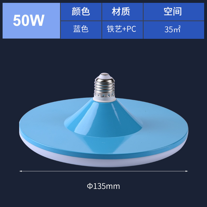 lámpara LED lámpara de plato volador ultra brillante hogar ahorro de energía a prueba de agua lámpara de protección de ojos luz blanca E27 tornillo alto ahorro de energía lámpara