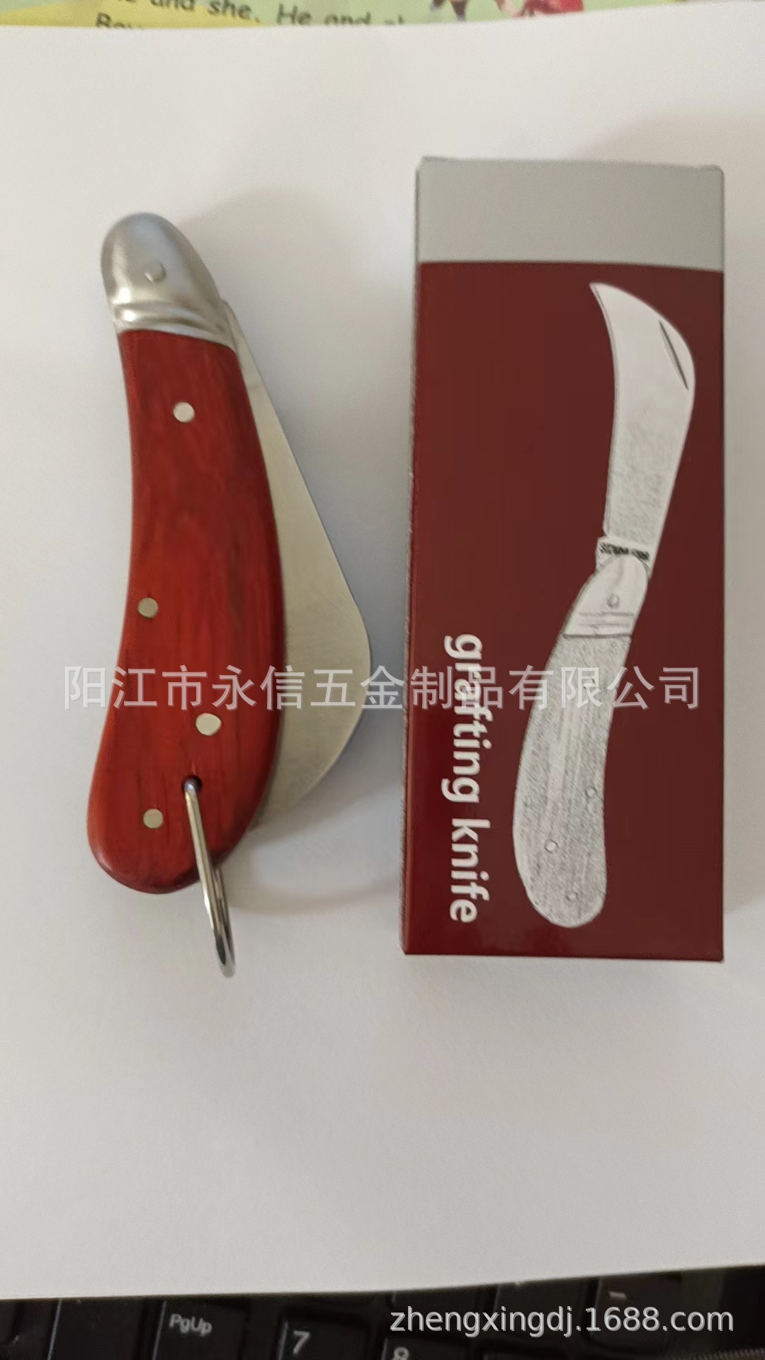 Cuchillo plegable de injerto para árboles y jardín, herramienta manual de acero