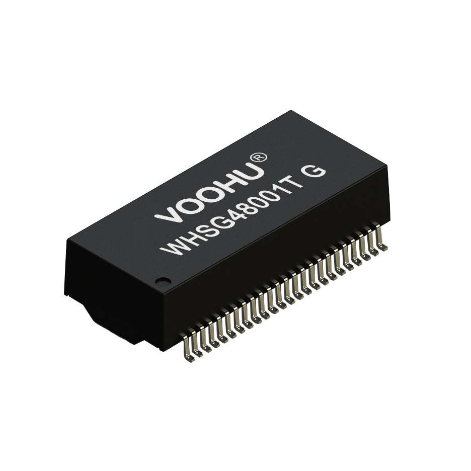 WHSG48001TG 双口千兆 工业级贴片网络变压器48pin 以太网滤器