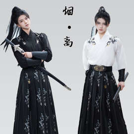 原创新款汉服男装中国风侠客情侣款武侠古风少年学生全套日常古装