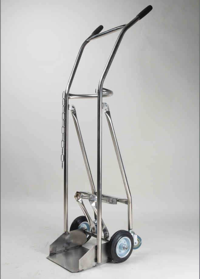 不锈钢氧气瓶推车40L/10L/CR氧气瓶推车/另有喷漆氧气瓶推车