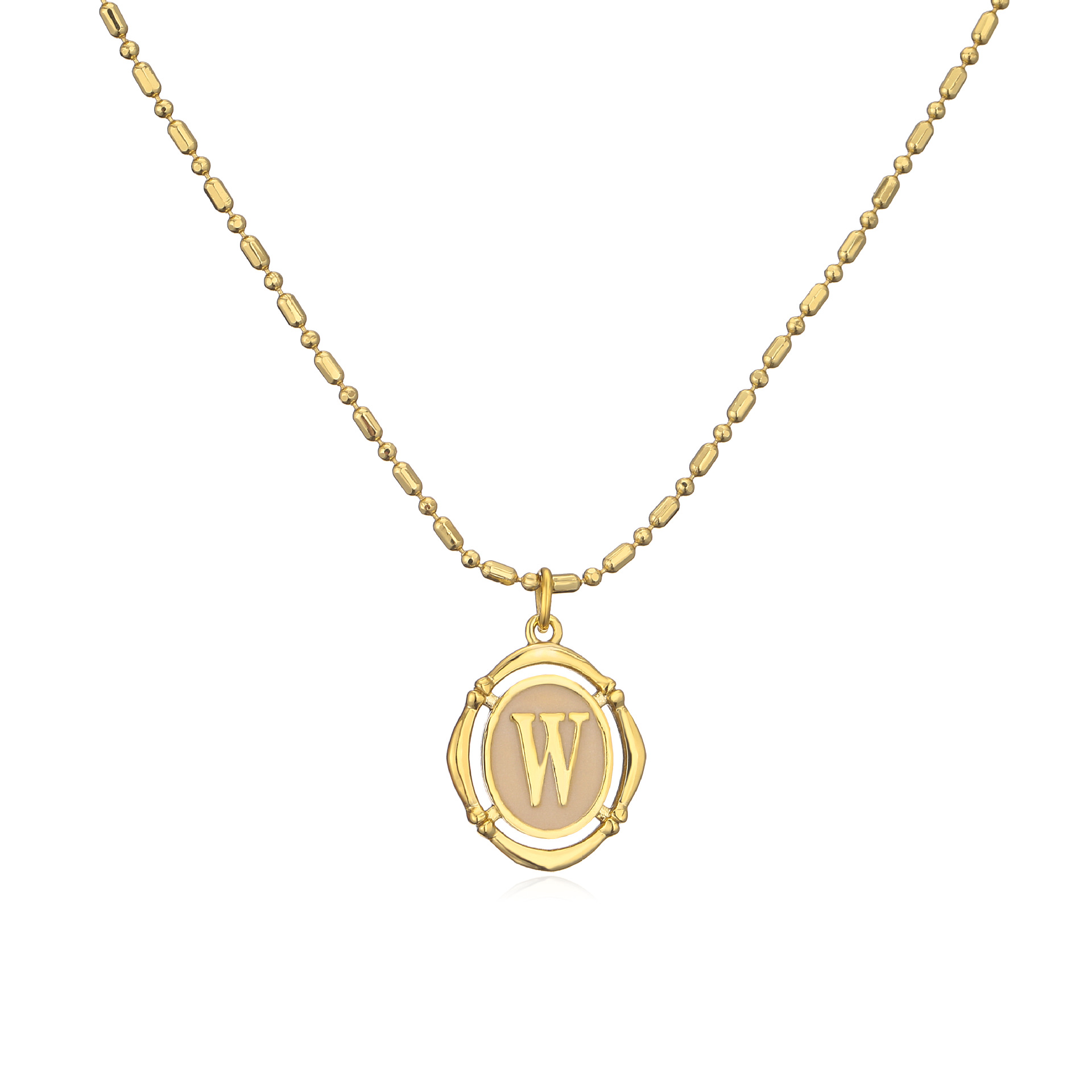 Simple Style Letter Copper Gold Plated Pendant Necklace 1 Piece