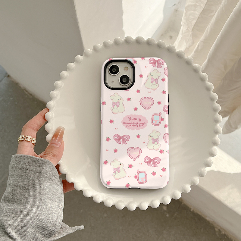 35g Weight iPhone Applicable Brands Phone Cases Classification Feilin Material Heart Shape, Bow Knot Pattern Cute, Sweet Style Feilin Heart Shape Bow Knot Cute Sweet Phone Cases Phone Accessories 3