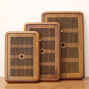 Wholesale Wooden Tea Tray Household Water Storage Tea Sea Rosewood Dry Brewing Tea Table Tray Living Room Water Storage Type with Drainage Outlet