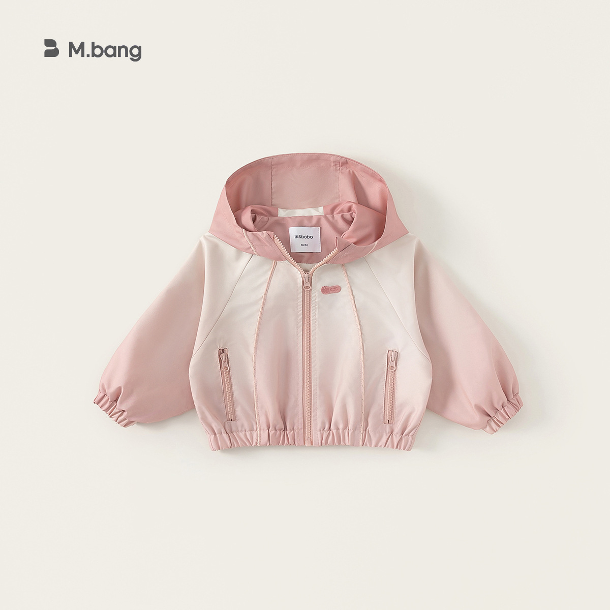 Youbao ropa para niños chaqueta para niñas 2025 primavera nuevo estilo para niños estilo occidental degradado cardigan chaqueta con capucha para mujer