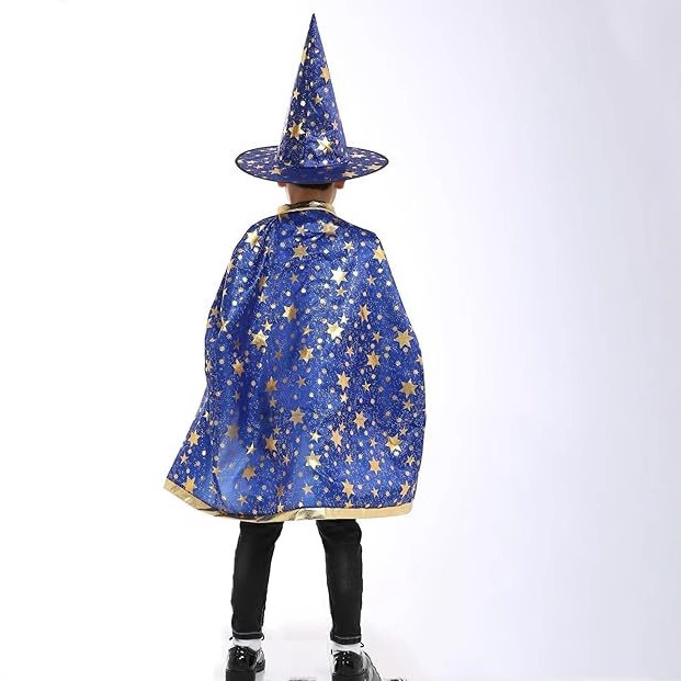 ハロウィン子供の五つ星マントパーティーフェスティバルステージメイクアップブロンズマントマント衣装小道具パフォーマンス衣装|undefined