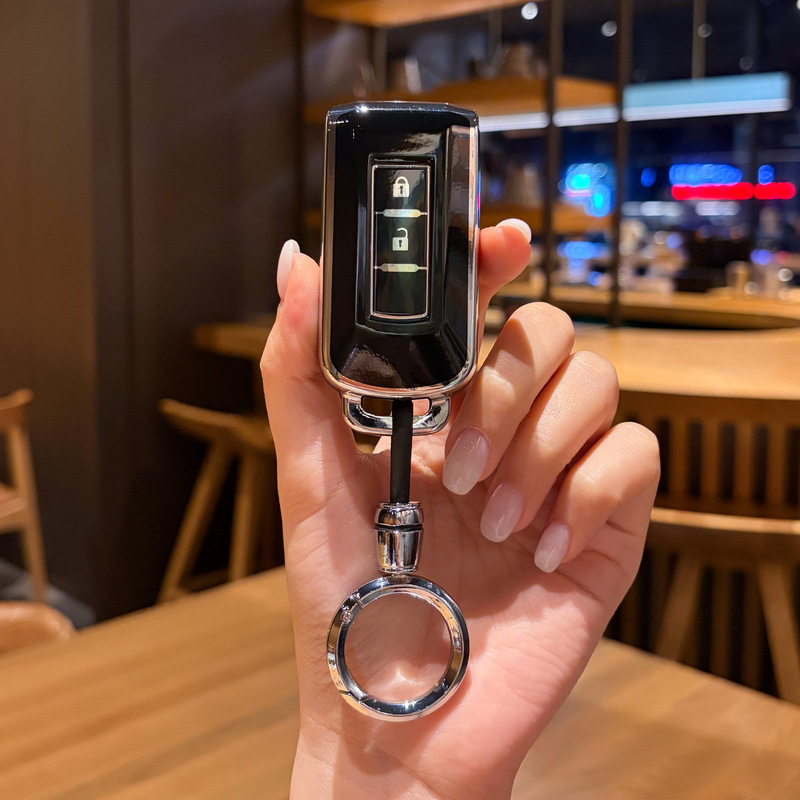 Suitable for Gac Mitsubishi Outlander Key Cover, Special for Asx, Eclipse Cross, Lancer High-End Car Key Case with Buckle for Men and Women