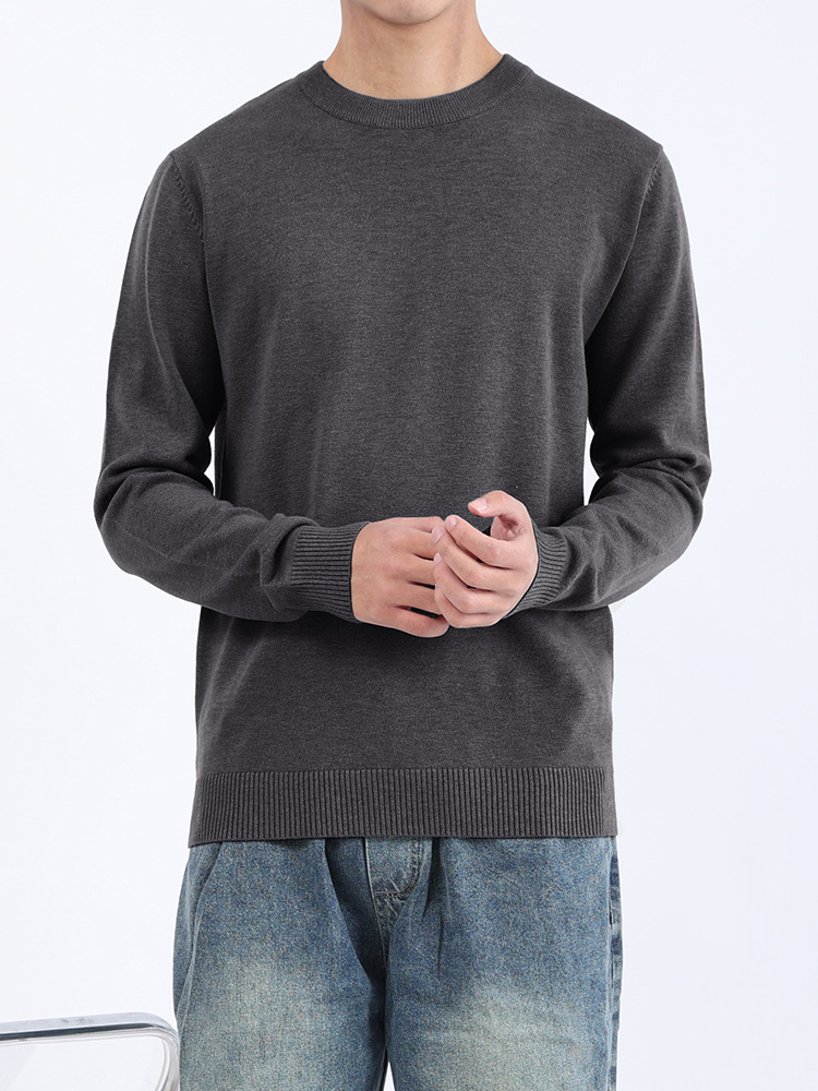 Lujo ligero antiguo estilo de ropa de hombre suéter camiseta camiseta casual para hombres de manga larga camiseta de punto para hombres