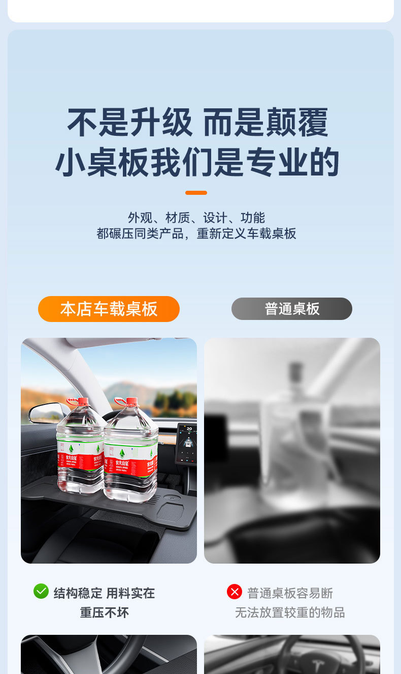 New Car-Mounted Small Folding Table, Rear Seat Computer Desk, Multifunctional In-Car Steering Wheel Table