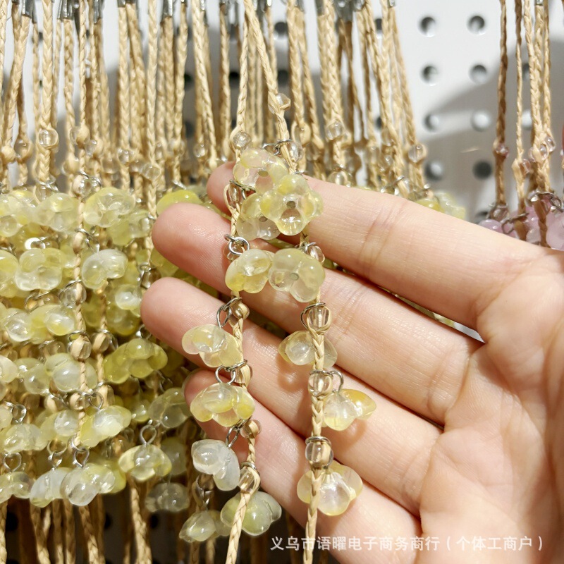 Lafite Grass Bracelet Colorful Glazed Flower Lucky Wishing Bracelet Hand-woven Love Grass Couple Hand Rope Wholesale