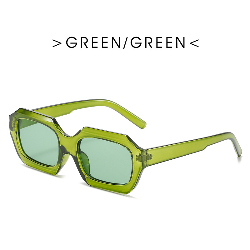 2021 New Square Retro Sunglasses Gap Design Jelly Color European And American Style Cross-border Sunglasses Street Shooting Glasses