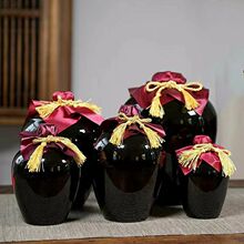 批发宜兴陶瓷酒瓶斤斤斤斤斤装土陶坛子白酒空瓶子黑色酒壶商用