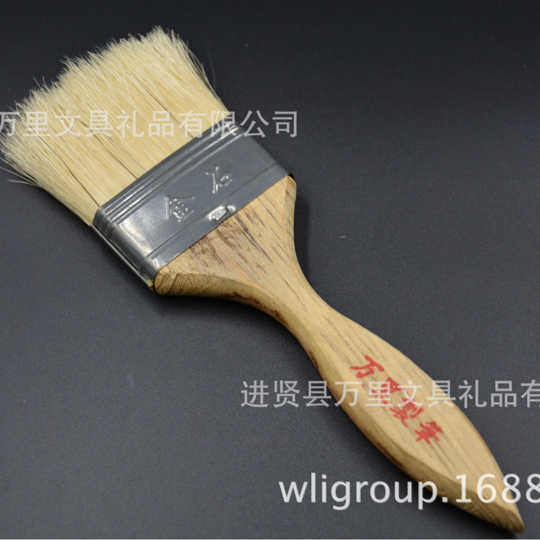 万里集团直营1-5寸加厚款猪鬃毛板刷 油画刷 笔刷 油漆刷批发