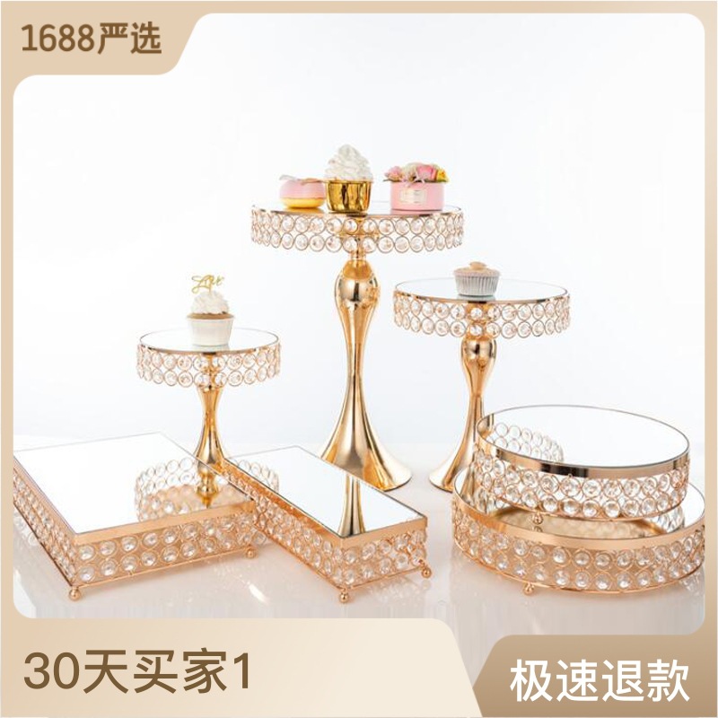 Candelaria de cristal de corona europea props de boda metal galvanizado ornamentos de vela vela cena candelabros artesanías transfronterizas