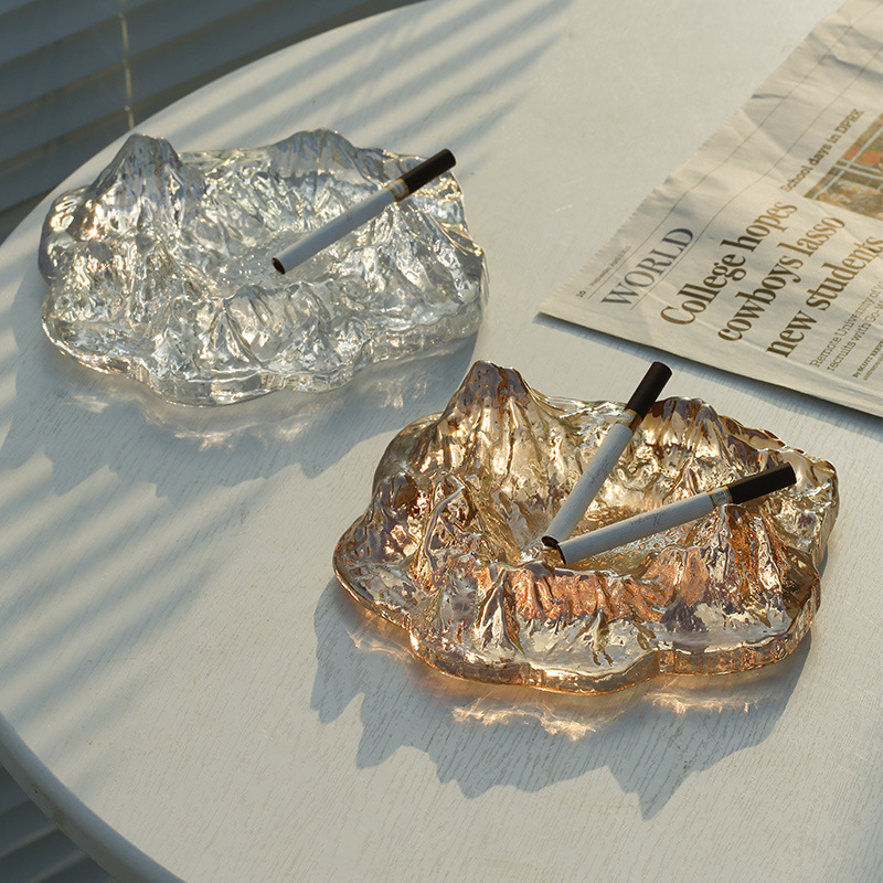Creative brand glass matte ashtray for office