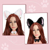 Animation around Plush cat Ears Hair hoop lovely Ears Hair hoop Headdress Hand made simulation bow Fox