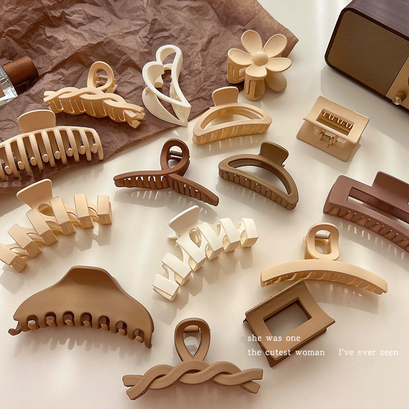 Temperamento coreano agarrar clips gran clips tocado de alta calidad clips de cabello de verano después de la cabeza clips de tiburón tocado de mujer