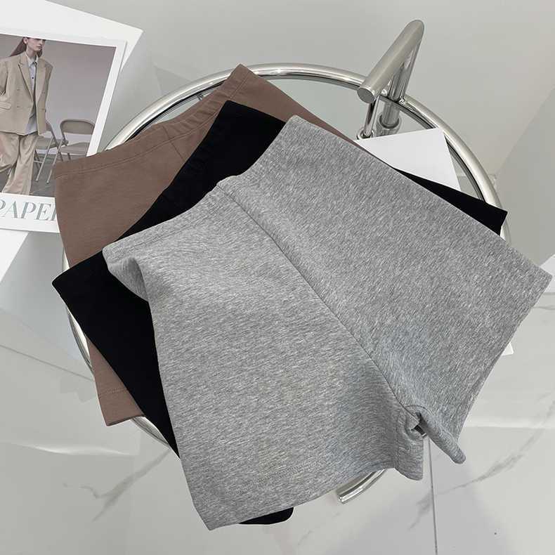 Slimming High-Waisted Cycling Shorts! Elastic Waist Stretch Cotton Slim Fit Inner and Outer Wear Sports Fitness Base Shorts