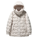 Демисезонная бархатная длинная толстовка с капюшоном, пуховик, большой размер, утиный пух, средней длины