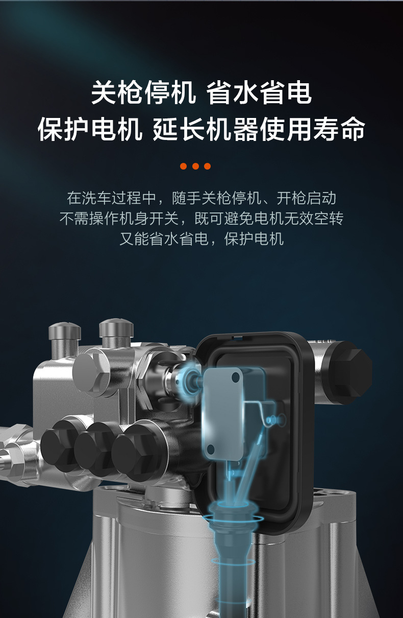 Yili 3280 high-pressure car washing machine household high-power 220v water pump portable water gun artifact