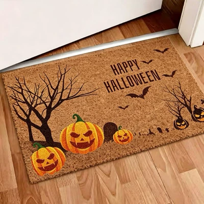 Cross-Border Halloween Decoration for Entrance Doors, Avtomobil döşəmə paspasları - zx-halloween-moment-h14-3040-silk-circle-without-overlocking