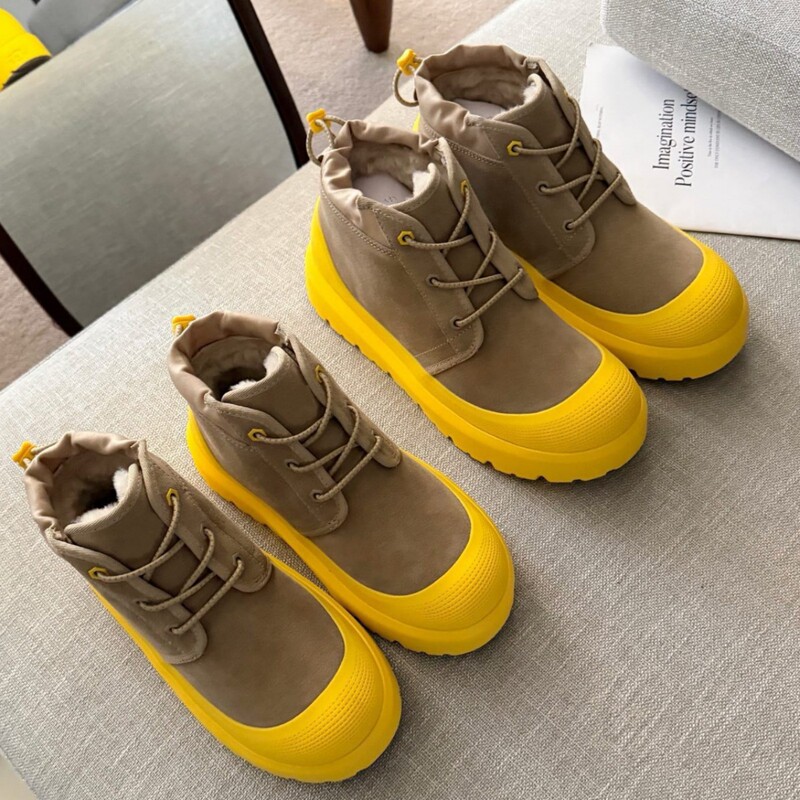 Sampo snow boots for couples, high-top Tasman style, Wang Yibo's same model, lace-up snow boots, integrated leather and fur, non-slip and warm Sampo snow boots for couples, high-top Tasman style, Wang Yibo's same model, lace-up snow boots, integrated leather and fur, non-slip and warm
