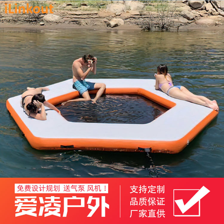 Factory direct supply of large outdoor water inflatable floating row…