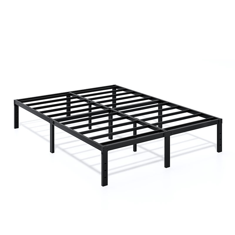 Amazon venta caliente plataforma plegable marco de cama marco cama de hierro forjado dormitorio simple marco de cama de alquiler cama doble simple