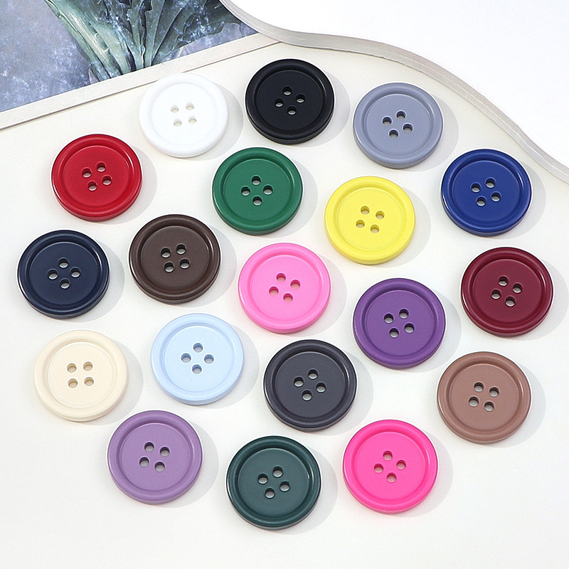 High-End Resin-Coated Round Woolen Coat, Sweater, Suit, Shirt, Cardigan, Trench Coat, Cashmere Jacket with Thick Buttons