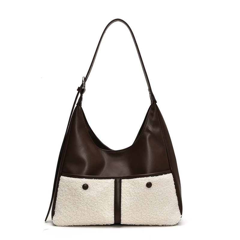 Otoño y invierno color de cordero bolso especial para mujeres 2025 nuevo estilo de moda bolso de hombro para viajes versátil bolso de mochila