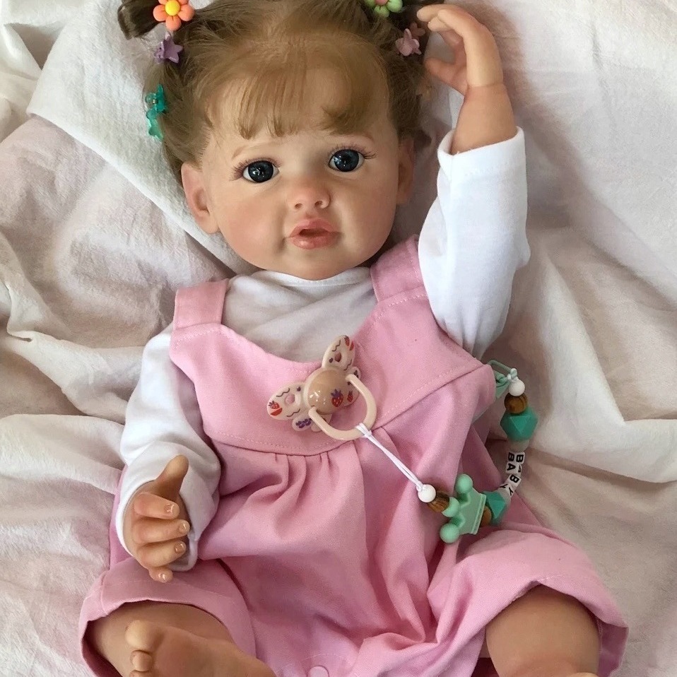 55cm Simulated Reborn Doll Colloidal Reborn Doll Vinyl Barbie Doll Girl Toy